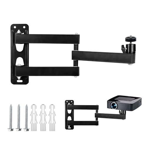 letuxaamz Support de Videoprojecteur, Support Mural pour Projecteur, Multi-Angle Projecteur Réglable Combinaison pour Projecteur/Support Surveillance avec...