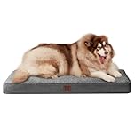 EHEYCIGA Orthopedic Extra Large Dog Bed Mattress XXL with Removable Washable Cover for Crate, Grey, 127x91x10cm