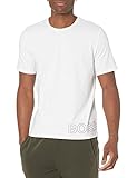 Hugo Boss mens Identity Crewneck Lounge T-shirt Pajama Top, White, Large US