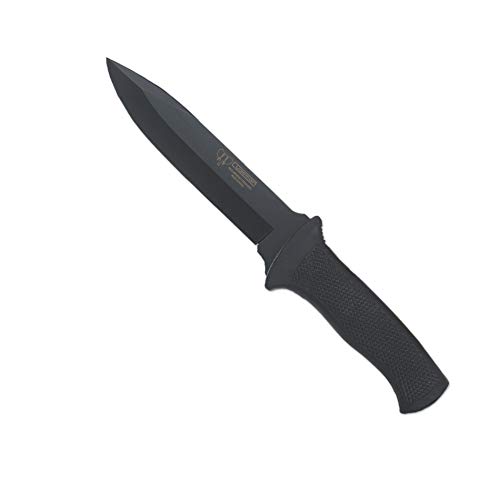 Cudeman Cuchillo 177-N hoja de acero ACX-380 pavonada en negro de 15 cm y empuñadura de caucho negro de 12 cm para caza, pesca, supervivencia y bushcraft + Portabotellas regalo Cudeman Cuchillo 177-N hoja de acero ACX-380 pavonada en negro de 15 cm y empuñadura de caucho negro de 12 cm para caza, pesca, supervivencia y bushcraft + Portabotellas regalo