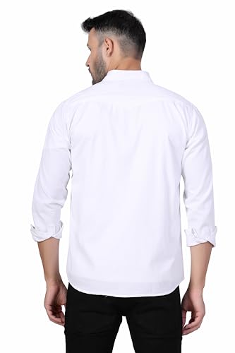Image of Men's Cotton Twill Utility Shirt | Full Sleeve Button-Down Casual Shirt | Dual Chest Pockets | Comfortable Regular Fit | Everyday Wear