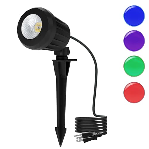 Spotlight Outdoor LED Landscape Lighting with Color Lenses