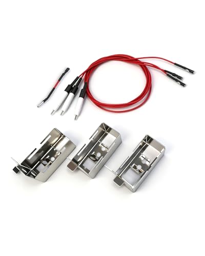 BBQ Future 3 Pack Igniter Kit with Collector Box for DCS 27DBQ 27DBQR 27DBR 27DSBQ and More Stainless Steel Electrode and Wire Replacement for 48DBQ 48DBQAR 36DBQ 36DBQAR Grill Igniter Kit