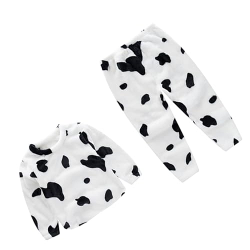 FRCOLOR 1 Juego Ropa De Franela para El Hogar En General Pequeño Casa Ropa De Ocio Pijamas para Ropa De Dormir De Dibujos Animados para Camisón De Dibujos Animados Blanco