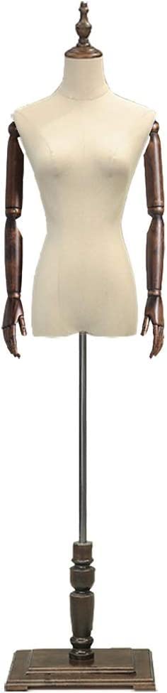 Cuerpo de maniquí ajustable femenino con base robusta para tiendas de moda
