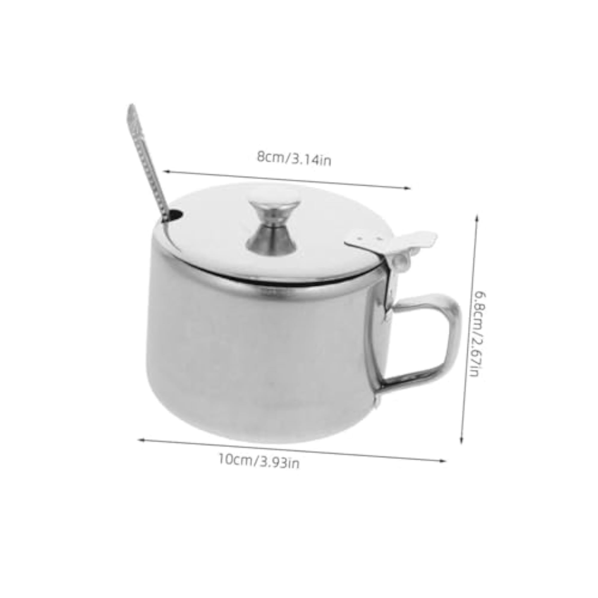 Modern Stainless Steel Sugar Cup Jar with Lid