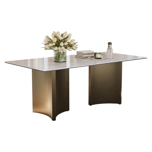 Asday Luxury Dining Table, 78 inch Sintered Stone Dining Room