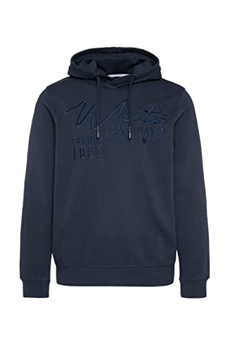 Camp David Herren Kapuzensweatshirt mit toniger Stickerei