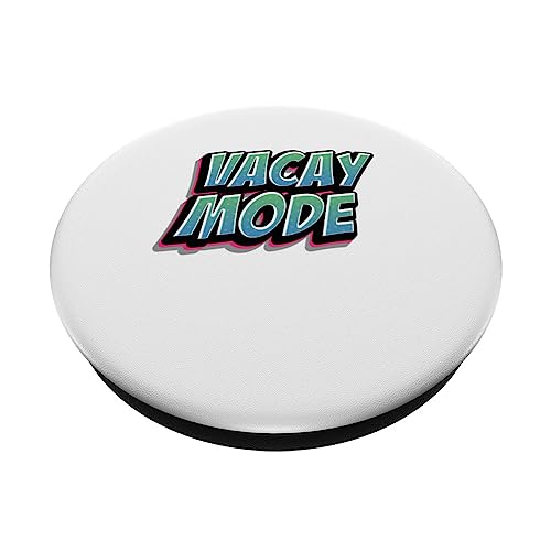 Sunshine Summer Palm Trees Beach Vibes vacay mode PopSockets Swappable PopGrip, Black - Image 2