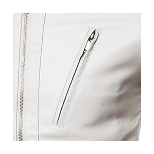 Maiyifu-GJ Men's Faux Leather Jacket Stand Collar Motorcycle Leather Jackets Casual Lightweight Zip Up Biker Coat