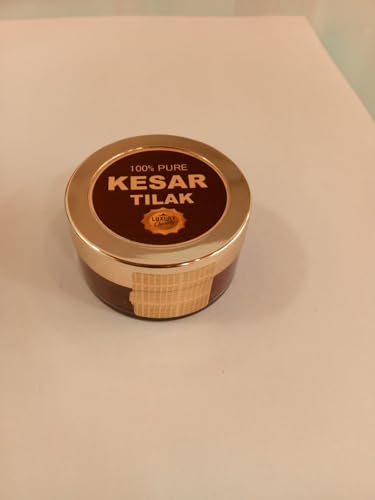 Image of SnapSnop 25g Luxury Quality Kesar Paste Tilak, Kesar Tika /Tilak Made with Pure and Rare Kesar with Spiritural Mantra. Ready to use Tilak 100% Pure.