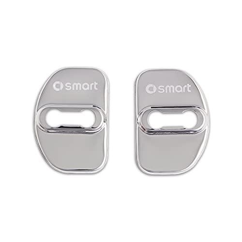 BRALEM 2 Pezzi Auto Coperchio Serratura Portiera per Smart 453 451 450 Fortwo Forfour, Antiruggine Anti Corrosivo Copri Serrature Portiere Coperture Protettive Accessori Protezione Interni