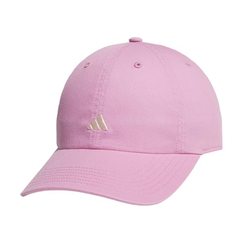 adidas Womens Saturday Hat Relaxed Fit Strapback Baseball Cap Tropic Bloom/Pink Tint/3 OSFA