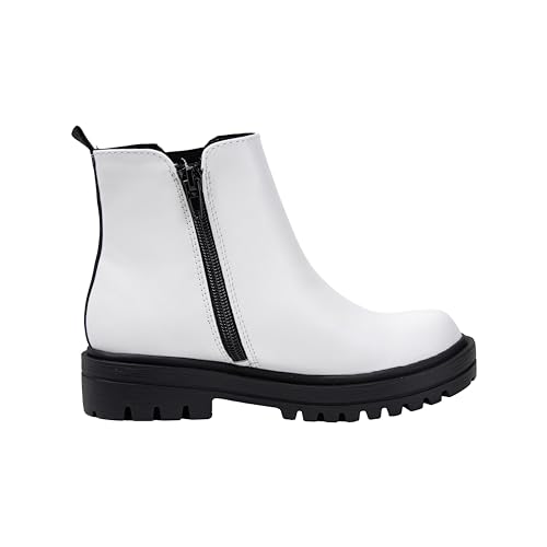 Girls Boots ~ Lug Sole Low Heel Fashion Ankle Kids Chelsea Bootie Elastic Gore Side Zipper Pandora-22