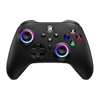 ECHTPower Wireless Controller for Switch/PC/iOS/Android, 1000mAh Pro Controller With 9 Color RGB Light, Bluetooth, Macro Buttons, 6 Axis Gyro, Dual Vibration, Turbo