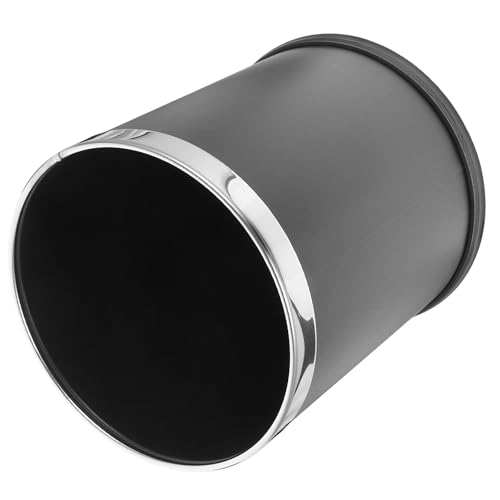 Poubelle en Métal Noir Pratique pour Espace Domestique, Poubelle Stable Salon et Bureau