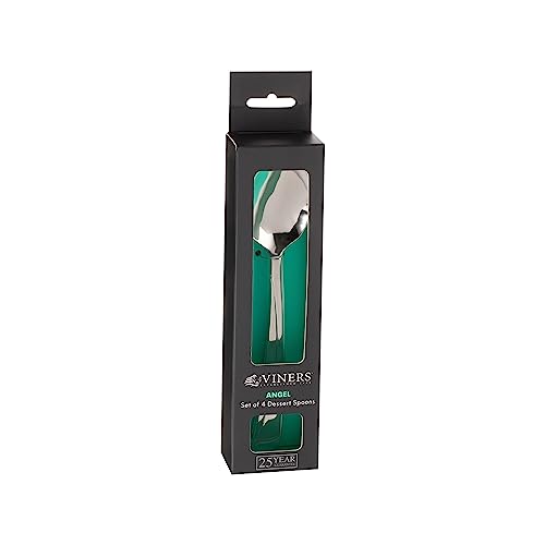 Viners Angel 18/0 4 PCE Dessert Spoon, Silver - Image 2