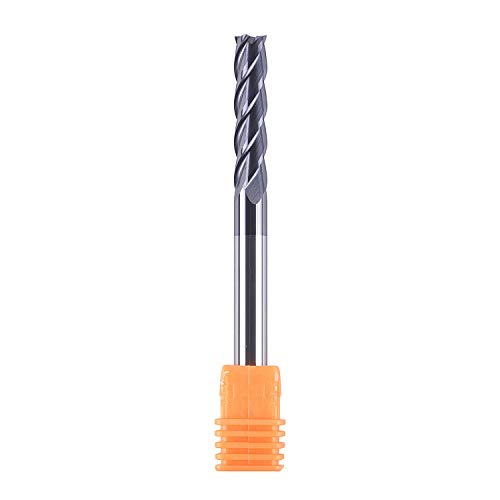 Image of SpeTool 12411 4 Flutes Carbide CNC Square Nose End Mill, 1 /4 inch Shank Diameter, 3 inch Long, Upcut CNC Router Bit with Coated