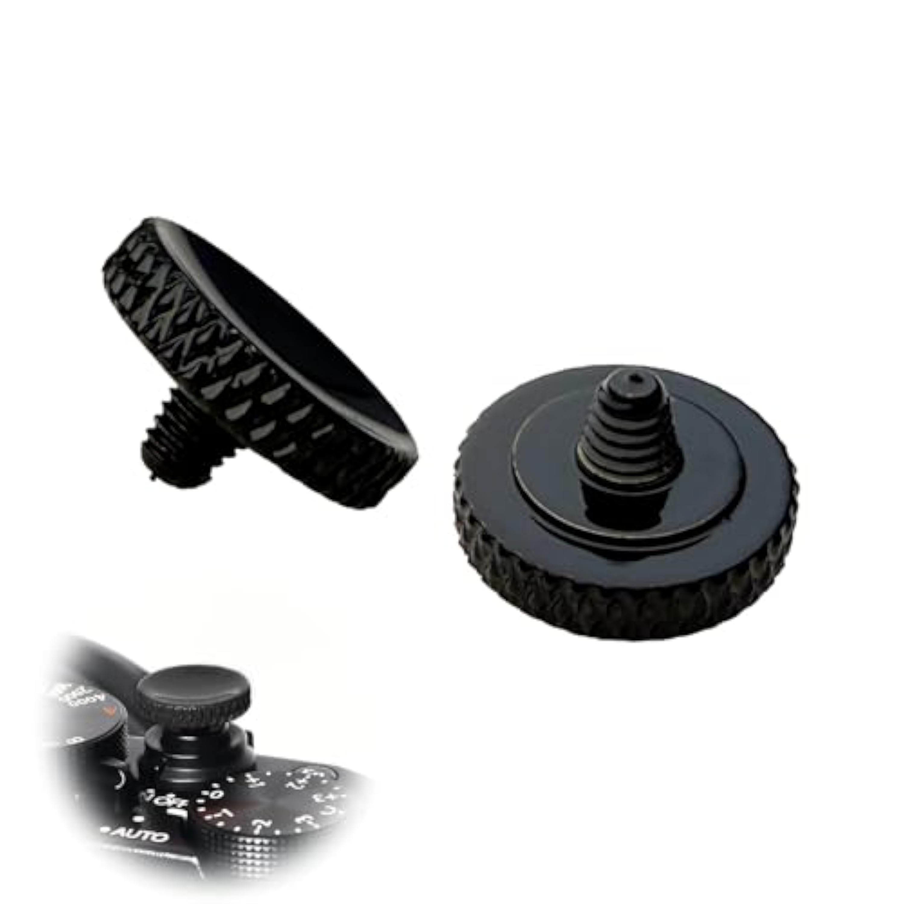 2PCS Botón de Liberación Suave Deluxe para Cámaras Fujifilm, Compatible con Modelos X100VI, X100V, X-T5, X-T4, X-T3, X-T2, X100V, XPRO3, XT20, XT10, X100, X100T, X100F - Diseño Cóncavo y Elegante