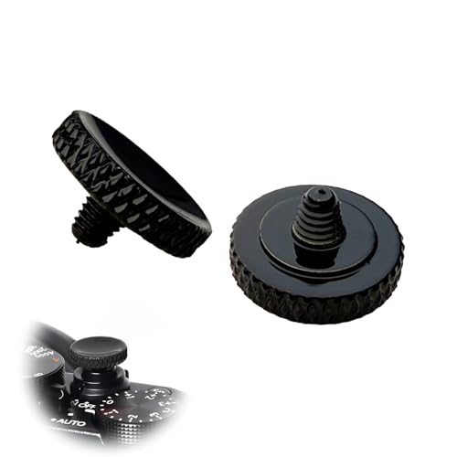 2PCS Botón de Liberación Suave Deluxe para Cámaras Fujifilm, Compatible con Modelos X100VI, X100V, X-T5, X-T4, X-T3, X-T2, X100V, XPRO3, XT20, XT10, X100, X100T, X100F - Diseño Cóncavo y Elegante