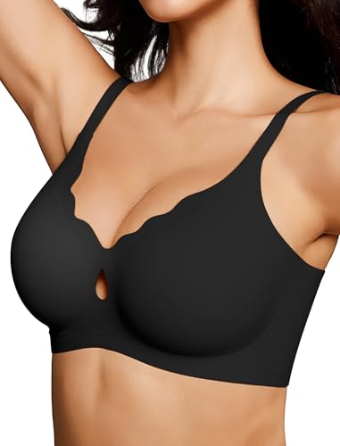 Image of ProKloud Bras for Women No Underwire Wireless Jelly Bras Full Coverage Seamless Push Up Bralettes Support Tshirt Bra
