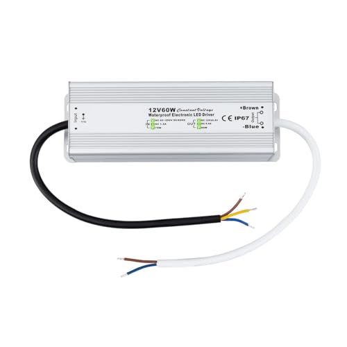 LEDKIA LIGHTING Fuente de Alimentación Estanca 12V DC 60W 5A IP67