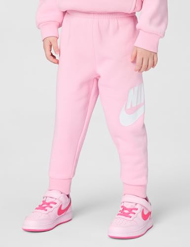 Image of Nike Kids' Sportswear Club Fleece Pullover Hoodie and Joggers 2-Piece Outfit Set (Large Swoosh Logo)