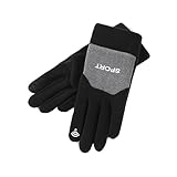 Snowflake Print Touchscreen Gloves, Fashionable Men'S & Women'S Winter Knitted Mobile Phone Gloves Thick Warm Adult,White,One Size,Black,One Size