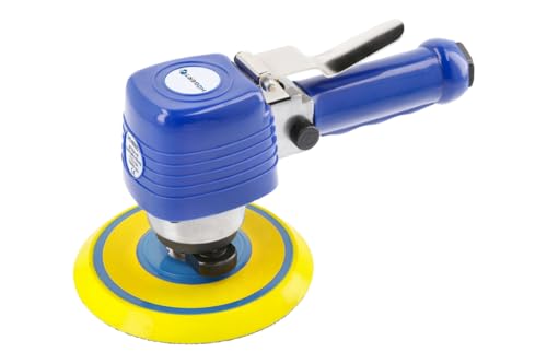 Högert Technik Druckluft Schleifer, Oszillierender Pneumatische Exzenterschleifmaschine 150mm, 10000U/min, stufenlose Leistungs- und Drehzahlregelung, zum Polieren, Schleifen von Auto Metall