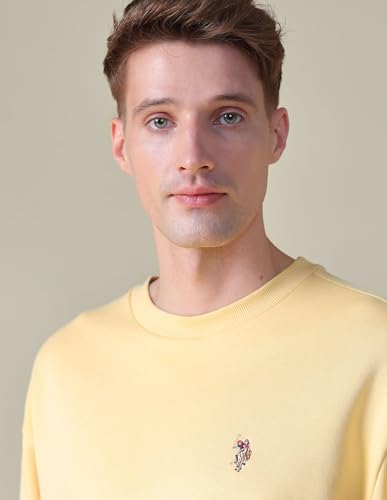 Image of U.S. Polo ASSN. Knitted Relaxed Fit Sweatshirt for Men - Comfortable, Full Sleeves Men Sweatshirts