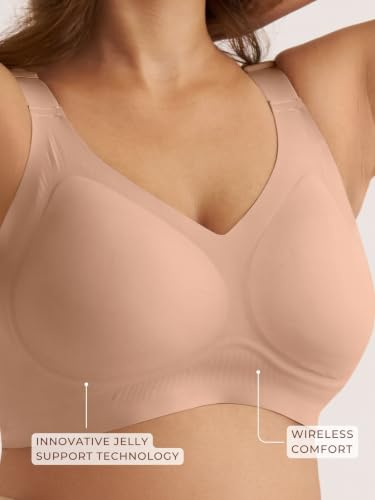 Image of Everyday Support Jelly Bra | Wire-Free Support Bra with Jelly Soft Technology, Natural Shaping Cups & Removable Pads | Seamless Side Support Panels, Wide Comfort Underband | Everyday Bra for Women