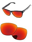 oakley frogskins crystal black positive red iridium  PapaViva Replacement Lenses for Oakley Frogskin OO9013 55mm Sunglass Fire Red Pro+ Anti-reflective Polarized