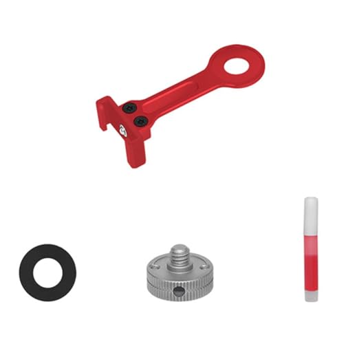 Pyatofy Adaptador de Montaje de Barra de Extensión Vlog de Zapata Fría, Tornillo de 1/4 Pulg. para Soporte de Cámara de Acción, Luz LED, Micrófono, Trípode, Soporte Rojo Individual