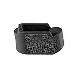 Hogue OverMolded Rubber Grip Extension Base Pad for Glock 19 9mm 10- or 15-Round Magazines, Black - 18610