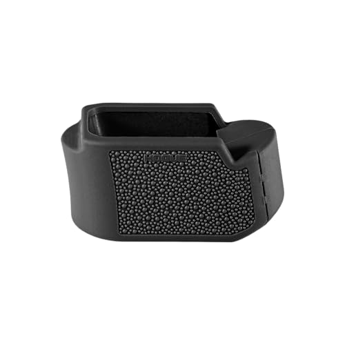 Hogue OverMolded Rubber Grip Extension Base Pad for Glock 19 9mm 10- or 15-Round Magazines, Black - 18610