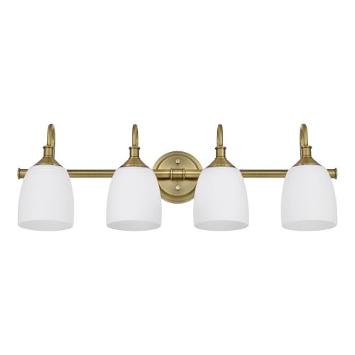 Hanaloa 4-Light Champagne Bronze Bathroom Vanity Light Fixtures Over Mirror, Vintage Vanity Lights...