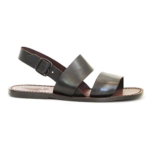 Gianluca - L'artigiano del cuoio Brown Leather Franciscan Sandals for Men3