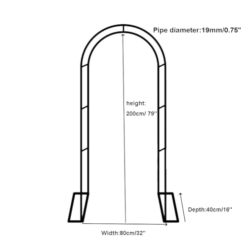 Support pour vigne en métal ajustable arche de jardin contre l'encombrement