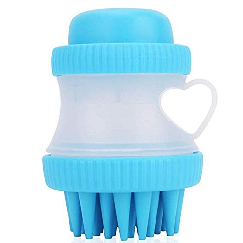 Sista & Bro Petshop - Cepillo para perro o gato, silicona suave, accesorios de aseo para la ducha del perro, gato, mascota, cepillo de ducha, baño de masaje, gato, perro con tanque de difusión champú Cover