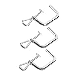 TOPPERFUN 3 Stück Befestigungsclip für Nudelmaschinen Teigwalzenmaschine Ersatzteile für Nudelmaschinen Nudelklemme Ferrolegierung Silber