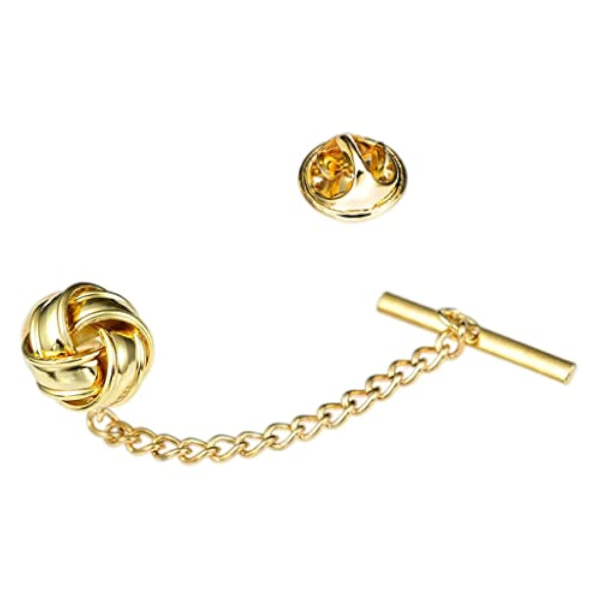 Gold Tie Tack Pin Collar Brooch for Valentine's Day Gift