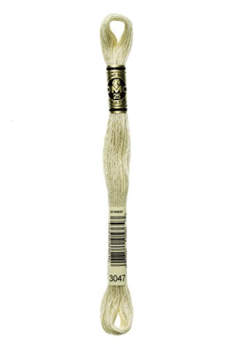Image of DMC 117-3047 Six Strand Embroidery Cotton Floss, Light Yellow Beige, 8.7-Yard