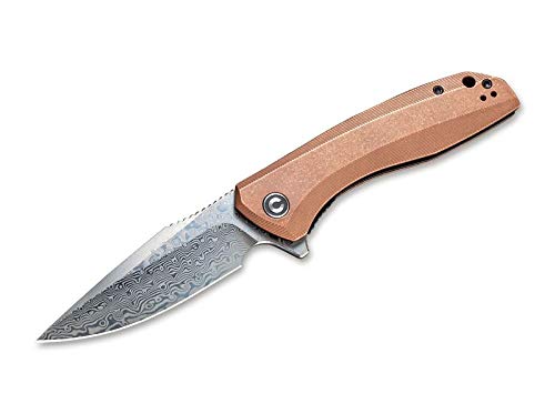 WE Knife Unisex – scyzoryk Baklash Damascus Copper dla dorosłych, brązowy, 20,6 cm