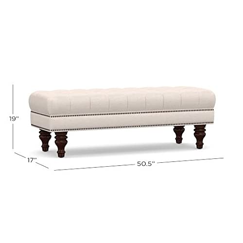 Image of Martin Tufted Upholstered Bench Ottoman Storage Couch pouffe Puffy Settee Footstool bedend for livingroom Bedroom Office