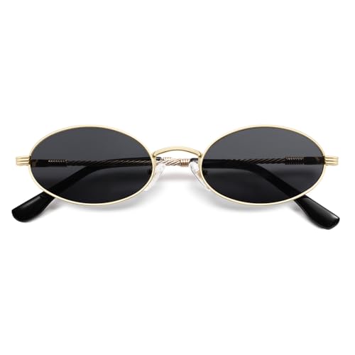 Retro Oval Cat Eye Sunglasses for Women Y2k Trendy Narrow 90s Sunnies Designer Sun Glasses AP3721
