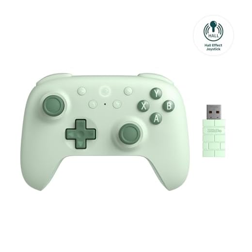 8bitdo Ultimate 2C Wireless Controller für Windows-PC und Android, mit 1000 Hz Abfragerate, Hall-Effekt-Joysticks und Hall-Triggern und Neu Belegbaren L4/R4-Stoßfängern, Turbofunktion (Grün)