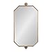 Kate and Laurel Darbridge Traditional Octagon Pivot Mirror, 24 x 47, Antique Gold, Vintage Adjustable Bathroom Wall Mirror for Use Horizontally or Vertically