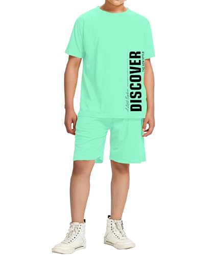 Image of KYDA KIDS Boys 100% Pure Combed Cotton Co-ord Clothing Set Premium Printed T-Shirt & Shorts | Relaxed Fit Summer Outfit for Kids