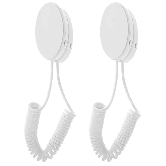 Image of Jeni's Kitchen Magnetic Wall-Mounted Remote Holder with Self-Adhesive Spring Ropes - No Drill, Anti-Lost, Universal Fit for All TV Remotes (4)