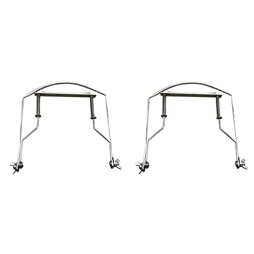 Jppium(ジュピウム) 2X ハーモニカネックホルダー 10ホール ブルースハープ オルガンスタンド ハーモニックラック シルバー